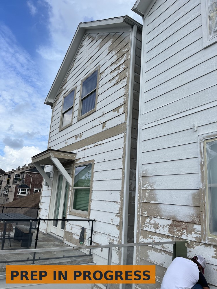 Exterior siding paint preparation